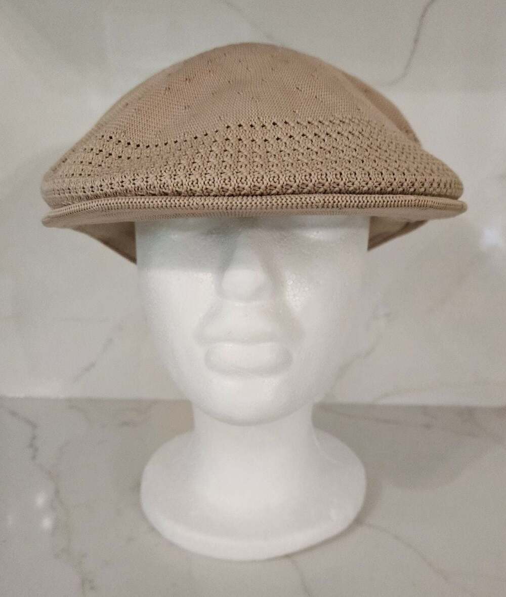 Kangol Tropic Ventair 504 Flat Ivy Cap, Tan, XL‎